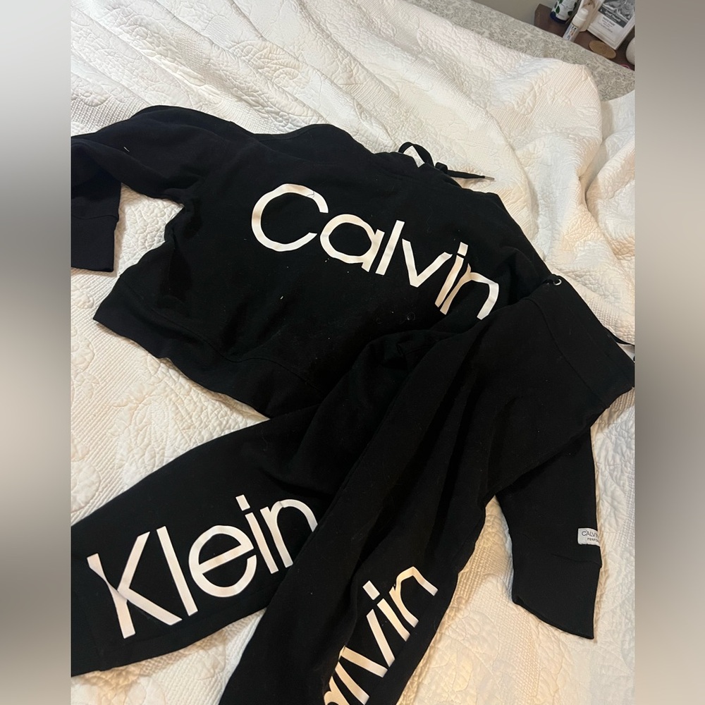 Calvin Klein Black Lounge Set with White Logo